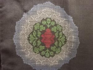 アンティーク　華紋織出し本場泥大島紬着物（5マルキ）